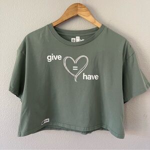 Pruvit Sage Green Crop Sweatshirt Size XL